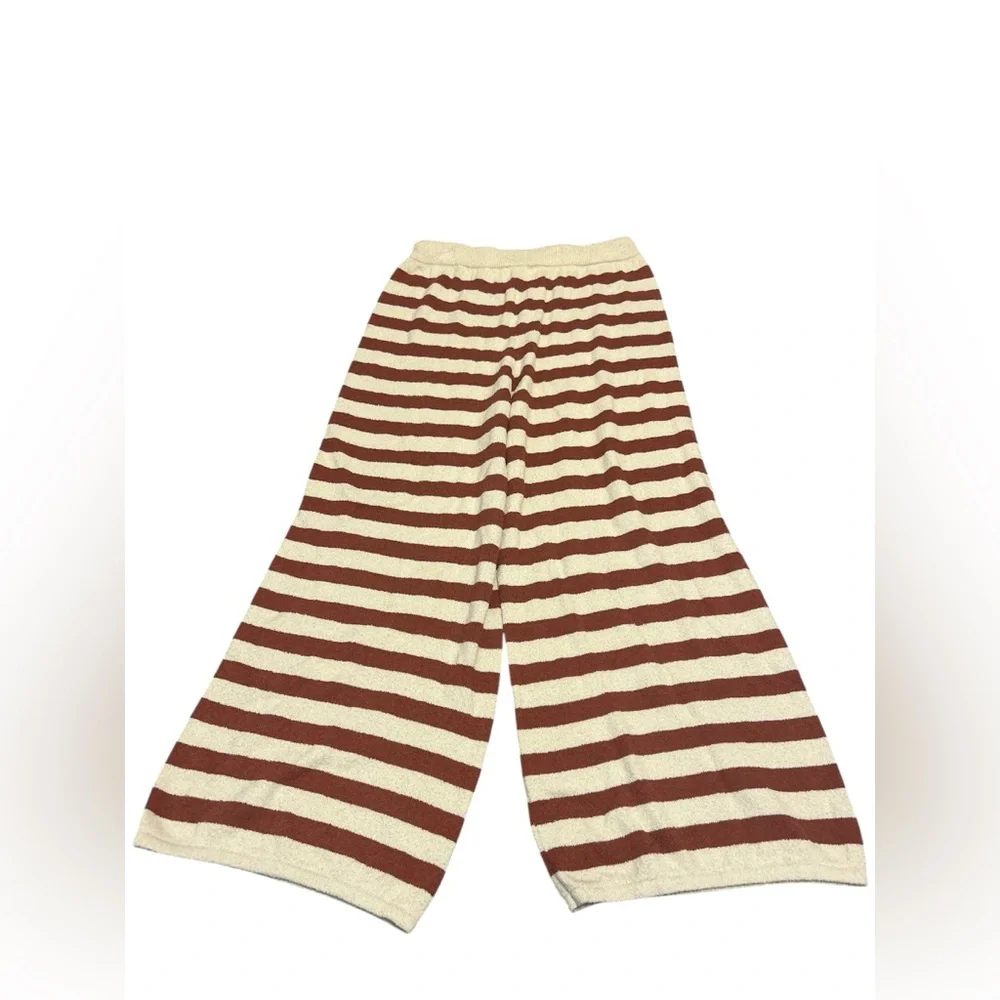 Böhme Charly Striped Knit Wide Leg Pants in Rust Small NWT - Picture 2 of 5